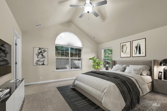 2870 N Cloverdale, Boise, ID 83713 - bedroom with lofted ceiling, a ceiling fan, and carpet flooring