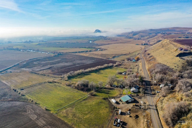 bird's eye view featuring a rural view