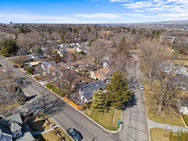 drone / aerial view with a residential view