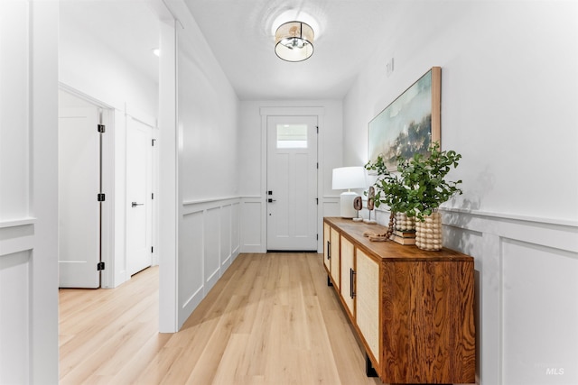 entryway featuring light hardwood / wood-style flooring