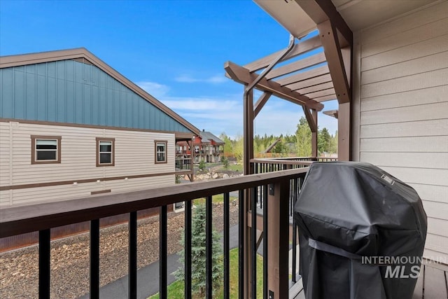 302 Broken Crk, Mccall, ID 83638 - balcony with area for grilling and a pergola
