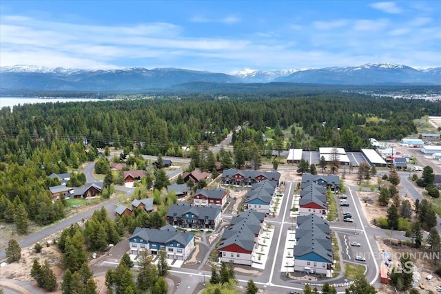 302 Broken Crk, Mccall, ID 83638 - aerial perspective of suburban area featuring a heavily wooded area and a mountainous background