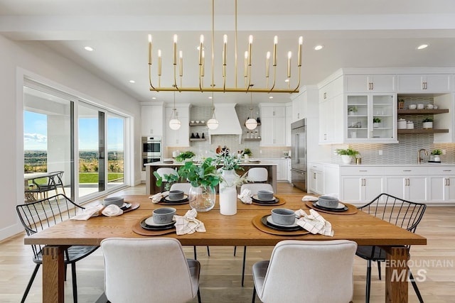 5935 E Marmount Ct, Boise, ID 83716 - dining room featuring light wood-style floors and recessed lighting