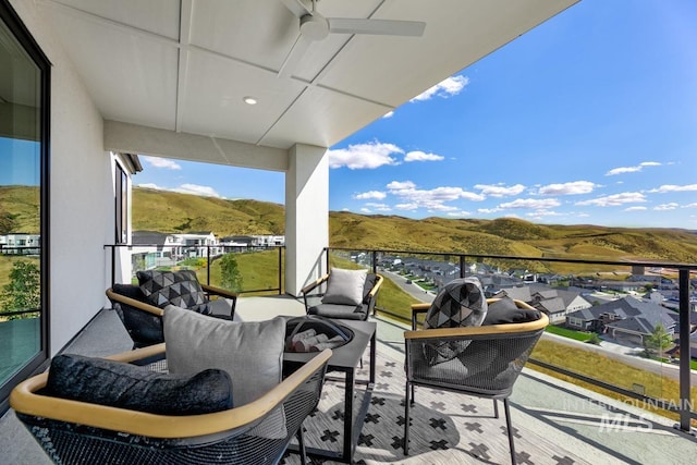 5935 E Marmount Ct, Boise, ID 83716 - balcony featuring a mountain view and an outdoor living space