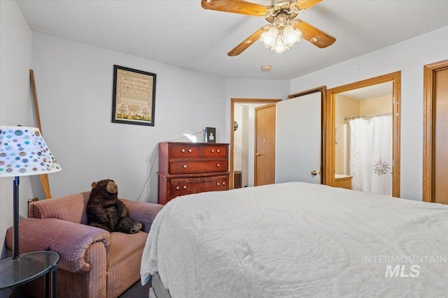 bedroom with ceiling fan