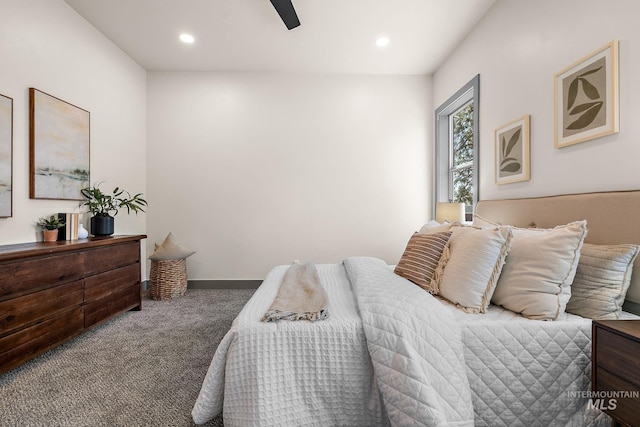 6825 W Ustick, Boise, ID 83704 - bedroom featuring recessed lighting, carpet, ceiling fan, and baseboards
