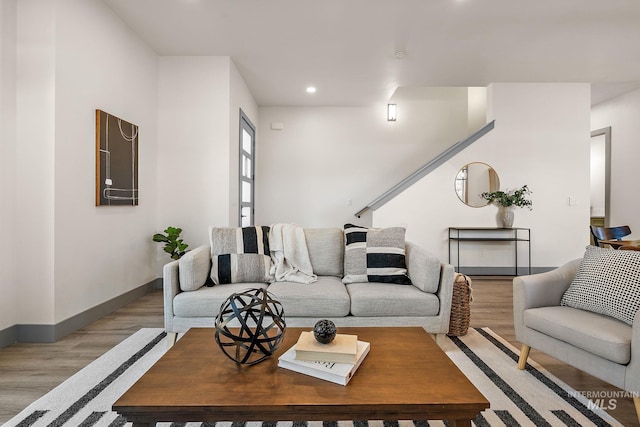 6825 W Ustick, Boise, ID 83704 - living room featuring recessed lighting, baseboards, and light wood-style floors