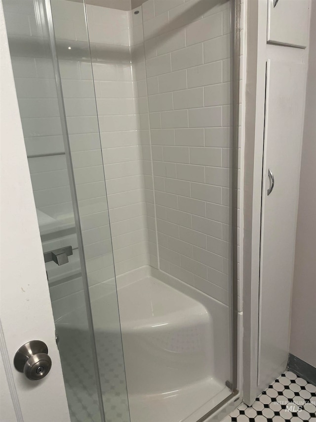 bathroom with walk in shower