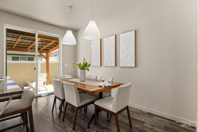 2089 W Claira Rd, Nampa, ID 83651 - dining space featuring dark wood-style flooring