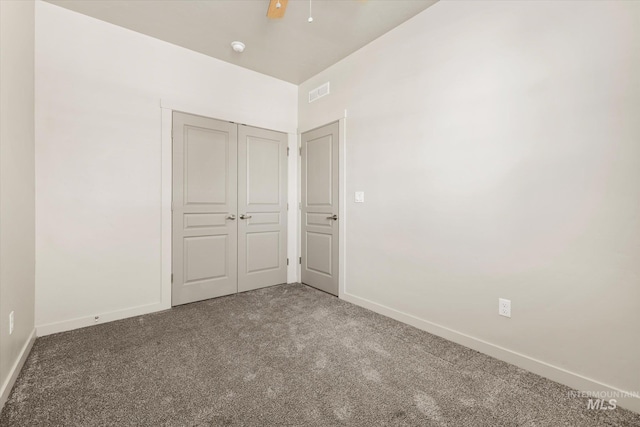 2089 W Claira Rd, Nampa, ID 83651 - unfurnished bedroom with carpet flooring, a closet, and ceiling fan