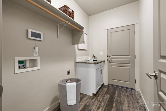 2089 W Claira Rd, Nampa, ID 83651 - laundry area featuring electric dryer hookup, dark wood-type flooring, and hookup for a washing machine