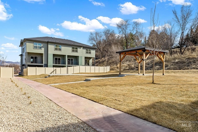 7439 W Swain Ln, Garden City, ID 83714 - view of yard featuring fence and a gazebo