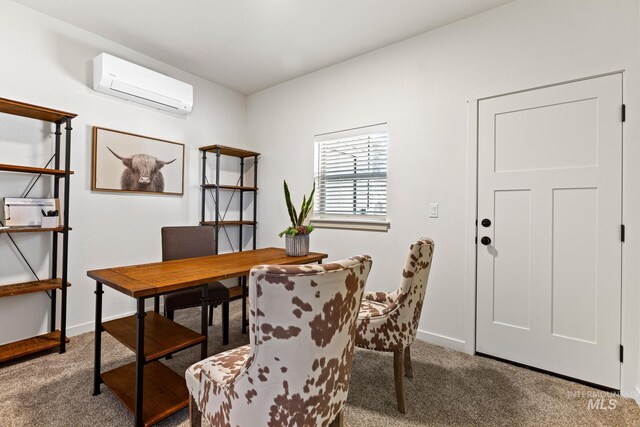 7439 W Swain Ln, Garden City, ID 83714 - home office with a wall unit AC, carpet, and baseboards