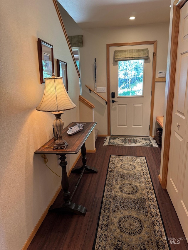 1013 Penstemen Pl, Mccall, ID 83638 - doorway with wood finished floors, baseboards, and recessed lighting