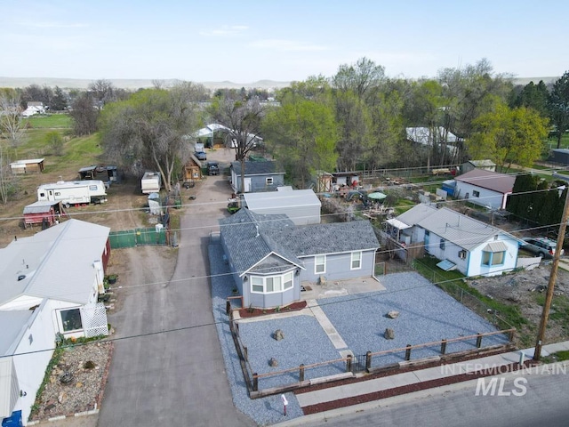 drone / aerial view with a residential view