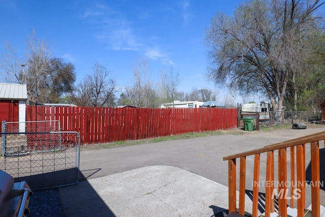 view of patio with a fenced backyard