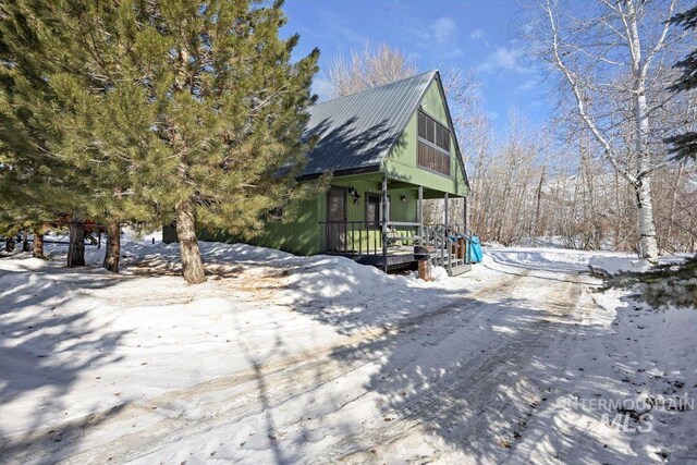 186 Phillips Creek Ln, Fairfield, ID 83327 - view of front of house with metal roof