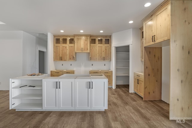 1012 23rd Ave E, Jerome, ID 83338 - kitchen with a center island, open shelves, recessed lighting, and wood finished floors