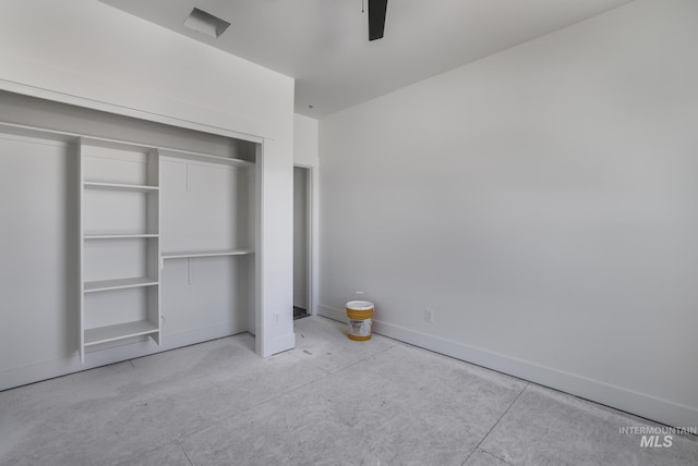 1012 23rd Ave E, Jerome, ID 83338 - unfurnished bedroom with a closet, baseboards, and a ceiling fan