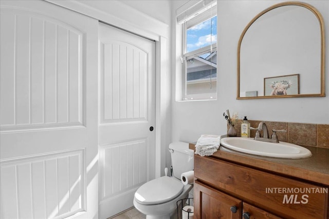 1041 White Horse Ridge Dr, Middleton, ID 83644 - half bathroom with vanity and toilet