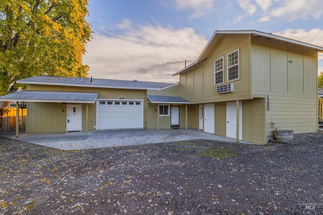 view of front of home featuring a garage