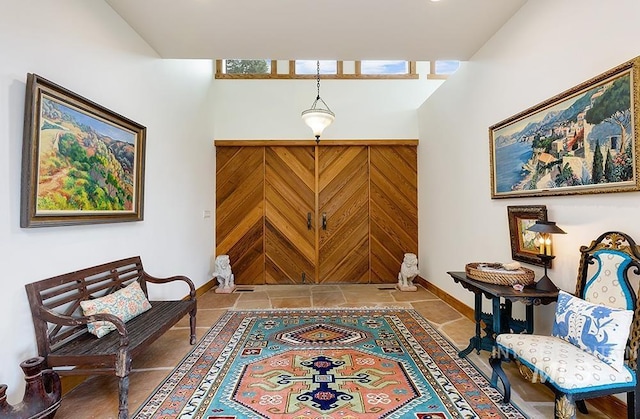 entrance foyer featuring tile patterned flooring