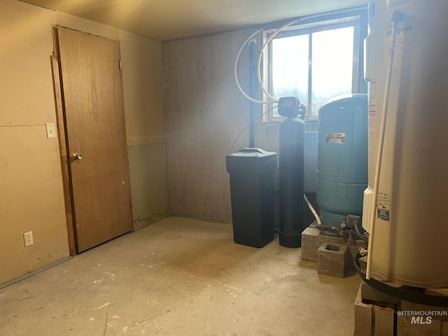 interior space with water heater