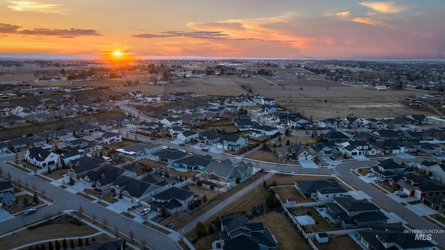 bird's eye view with a residential view