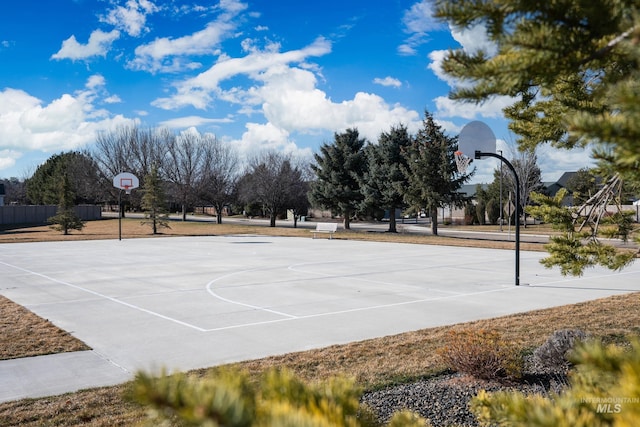 view of basketball court with community basketball court