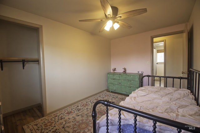 104 Friendship Ln, Council, ID 83612 - bedroom featuring wood finished floors and a ceiling fan