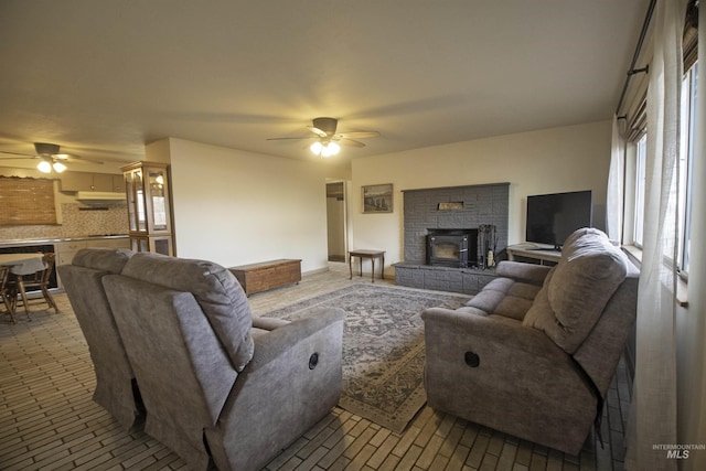 104 Friendship Ln, Council, ID 83612 - living area featuring ceiling fan