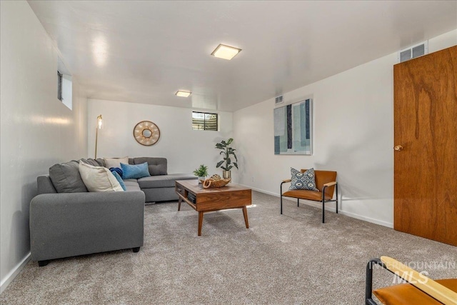 view of carpeted living room