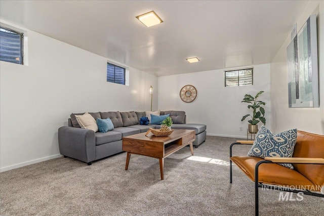 view of carpeted living room