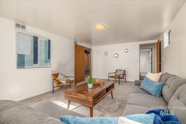 view of carpeted living room