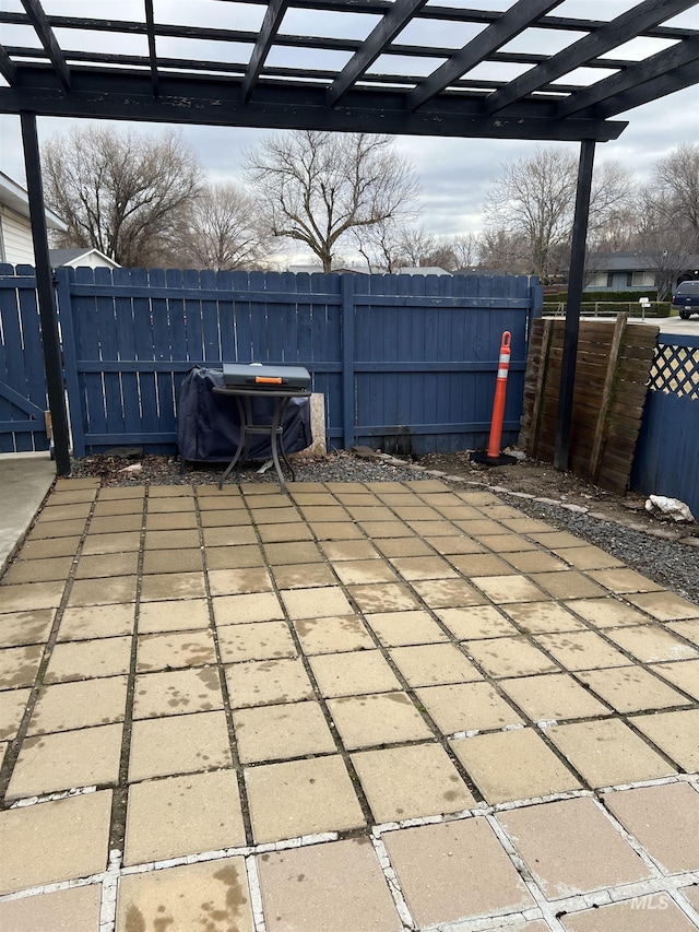 view of patio / terrace with area for grilling