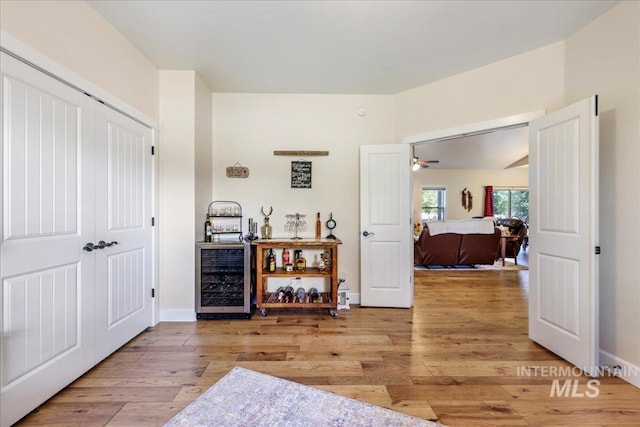 45 Ridge Loop, Jerome, ID 83338 - interior space featuring beverage cooler and wood finished floors