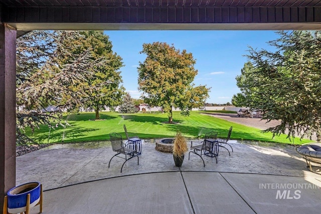 45 Ridge Loop, Jerome, ID 83338 - view of patio with an outdoor fire pit