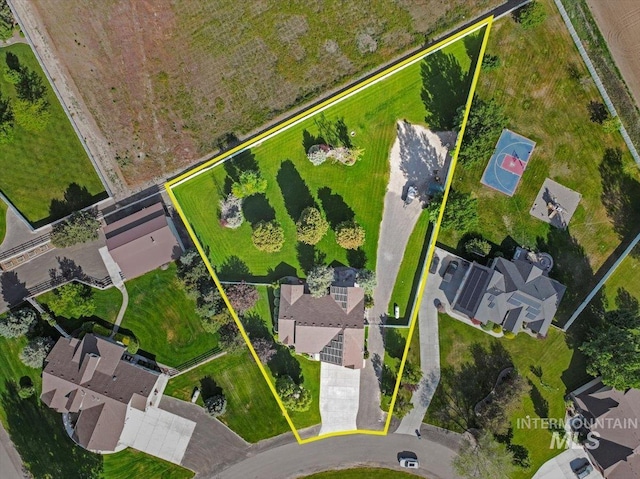 45 Ridge Loop, Jerome, ID 83338 - aerial view of residential area with property parcel outlined