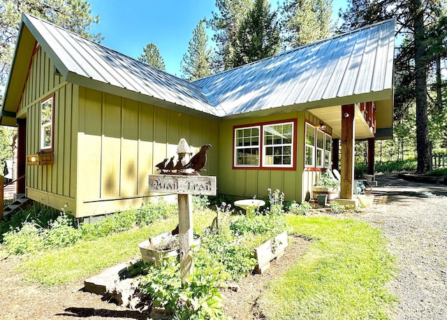 3617 Rubicon St, New Meadows, ID 83612 - view of home's exterior featuring metal roof and board and batten siding