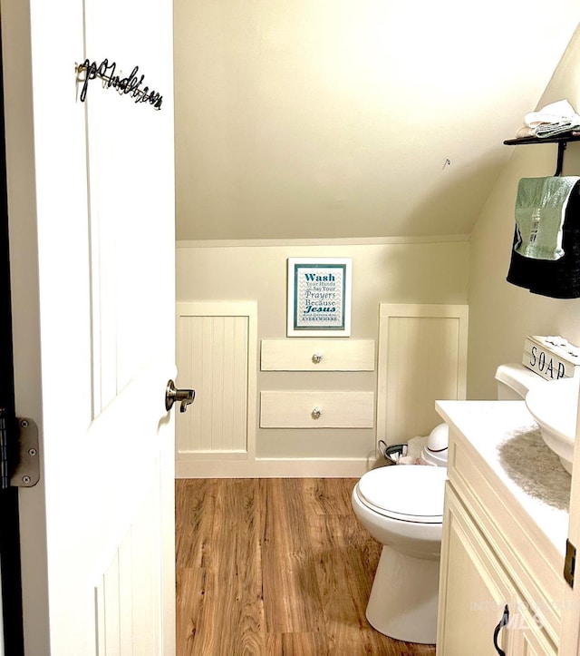 3617 Rubicon St, New Meadows, ID 83612 - bathroom featuring wood finished floors, toilet, and vanity