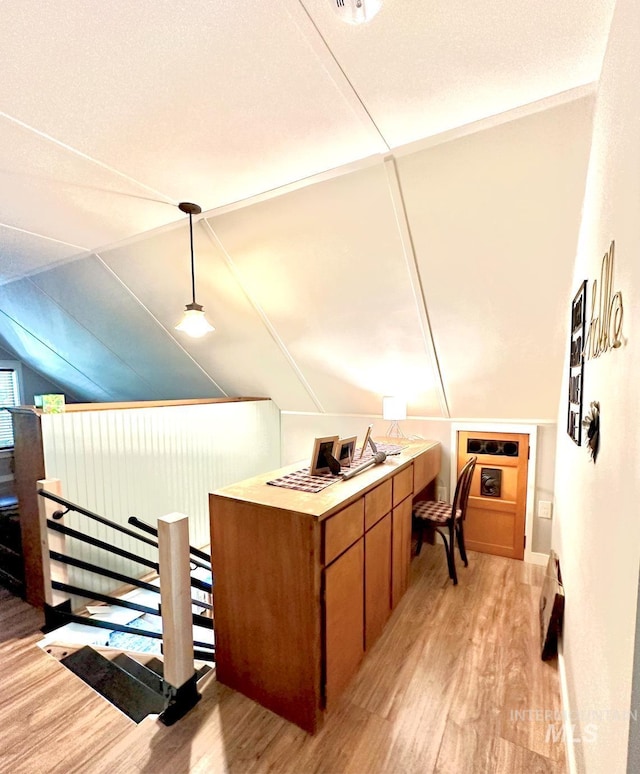 3617 Rubicon St, New Meadows, ID 83612 - bathroom with wood finished floors and vaulted ceiling