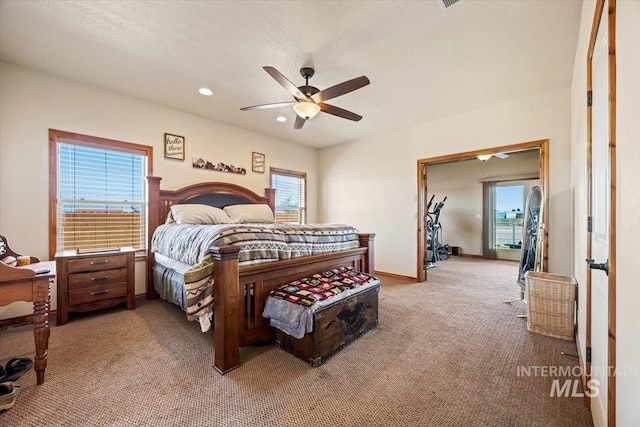 1770 N 3rd St, Nyssa, OR 97913 - bedroom with carpet, ceiling fan, and recessed lighting