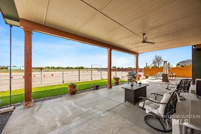 1770 N 3rd St, Nyssa, OR 97913 - view of patio with ceiling fan and a grill