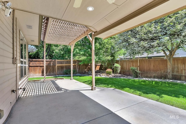 view of patio / terrace with a pergola