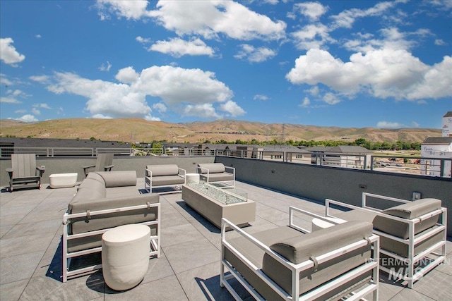 4340 E Haystack St Unit 101, Boise, ID 83716 - view of patio featuring a mountain view and an outdoor hangout area