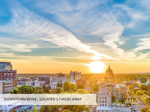 4340 E Haystack St Unit 101, Boise, ID 83716 - aerial view at dusk of a view of city