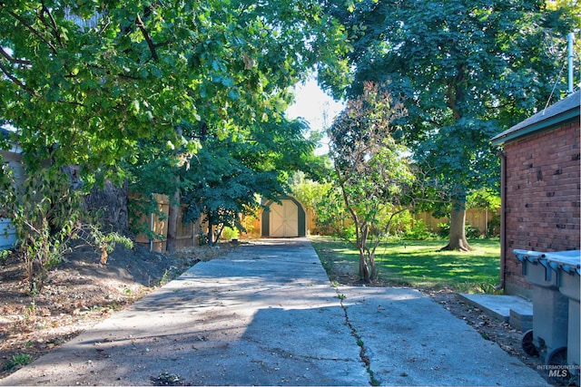 view of street featuring driveway