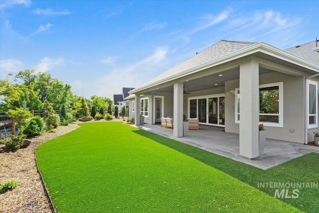 7478 W Palamas, Eagle, ID 83616 - view of yard with ceiling fan and a patio area