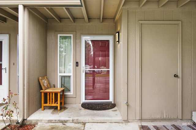 view of doorway to property