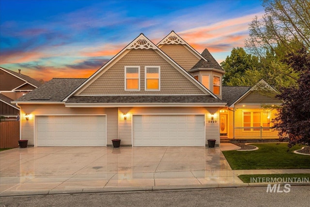 2920 S Givens Way, Meridian, ID 83642 - view of front of home featuring driveway, a lawn, and roof with shingles
